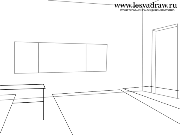 Рисунок класса в школе карандашом