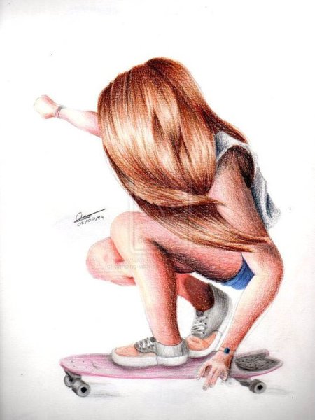 Рисунки девушек подростков