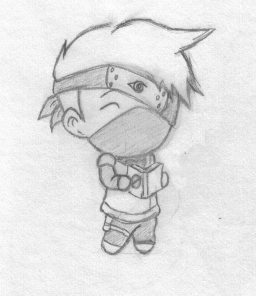 Какаши Чиби для срисовки