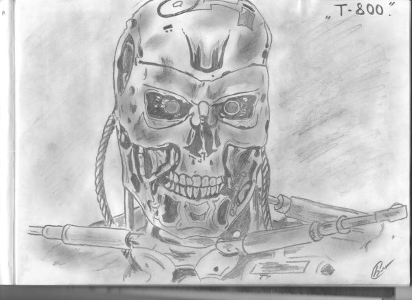 Картинки для срисовки карандашом Терминатор