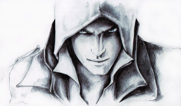 Алекс Мерсер рисунок карандашом