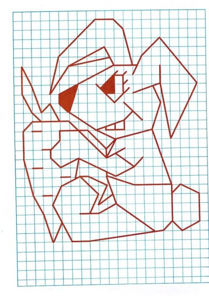 Рисунки по клеточкам карандашом