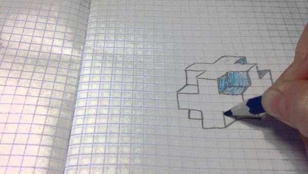 Рисование по клеточкам ручкой