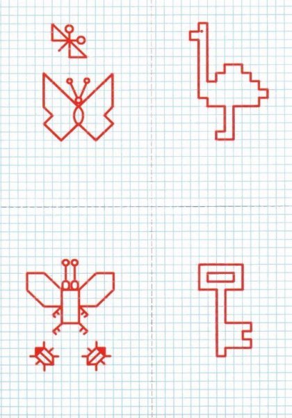 Рисунки по клеточкам лёгкие