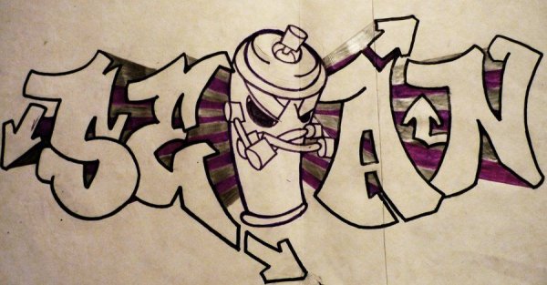 Граффити рисунки на бумаге