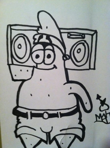 Patrick Star граффити