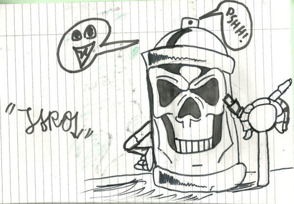 Прикольные граффити карандашом