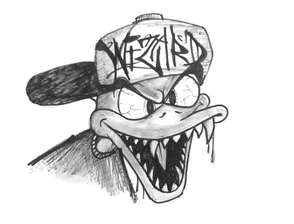 Прикольные граффити карандашом