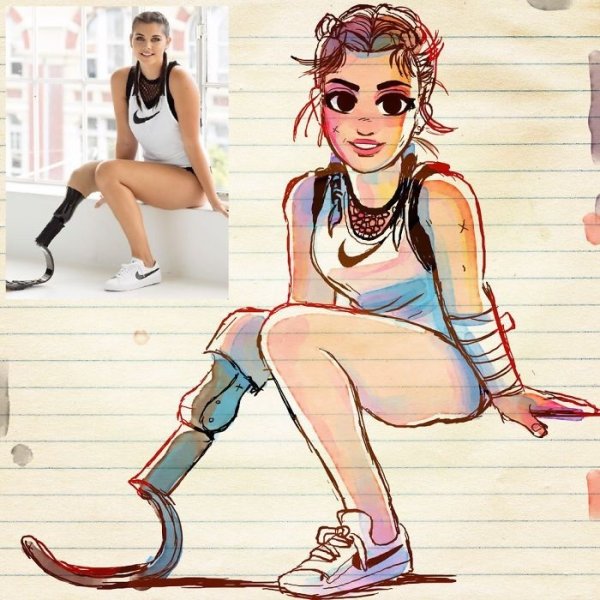 Художник toonimated портреты в стиле аниме