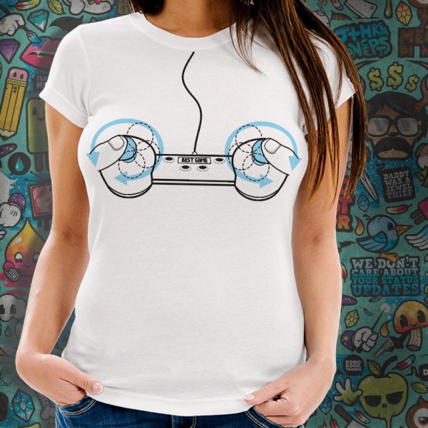 Футболка с джойстиком для девушек