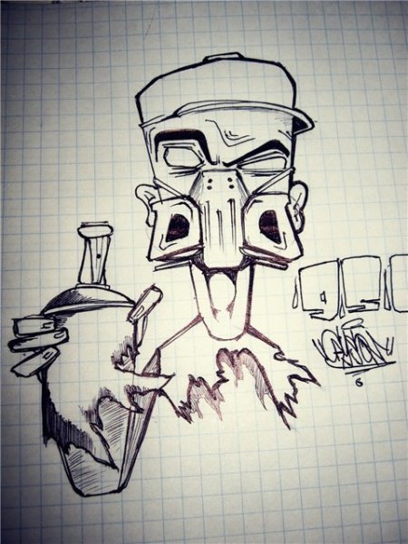 Рисунки карандашом граффити