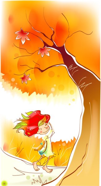 Осень мультяшные девочки