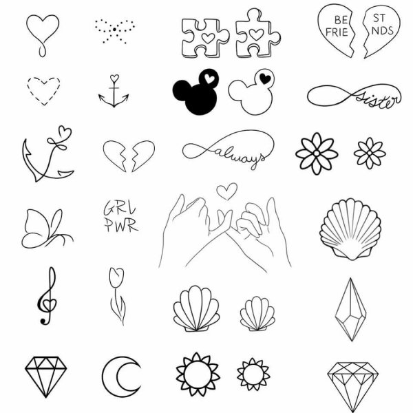 Тату эскизы маленькие