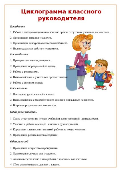 План воспитательной работы