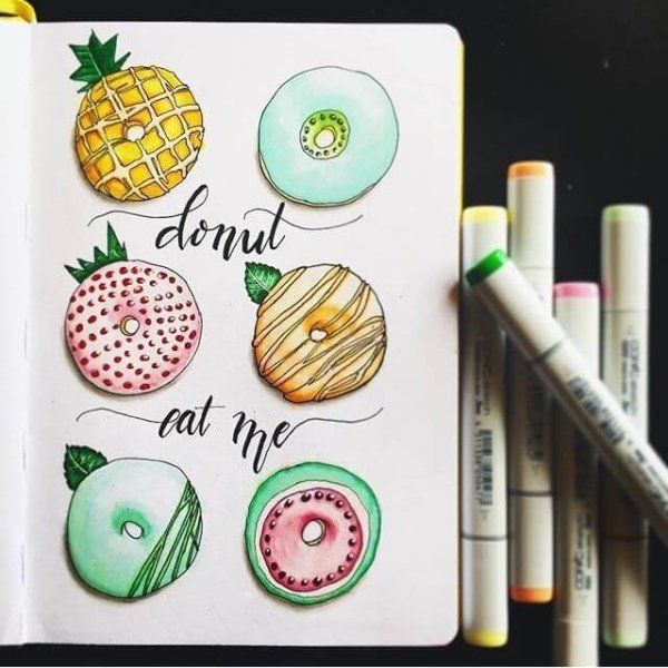 Рисунки для скетчбука маркерами легкие