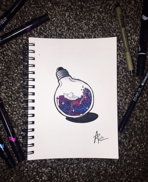 Рисунки для скетчбука маркерами легкие