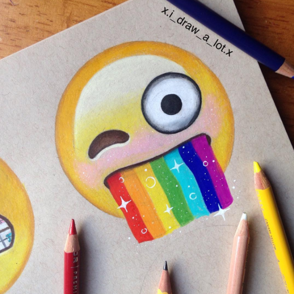 Радужные рисунки для скетчбука легкие