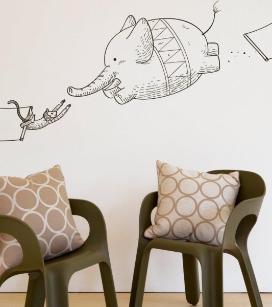 Дизайнерские рисунки на стенах