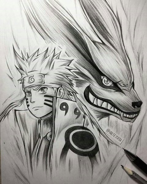 Наруто курама Sketch