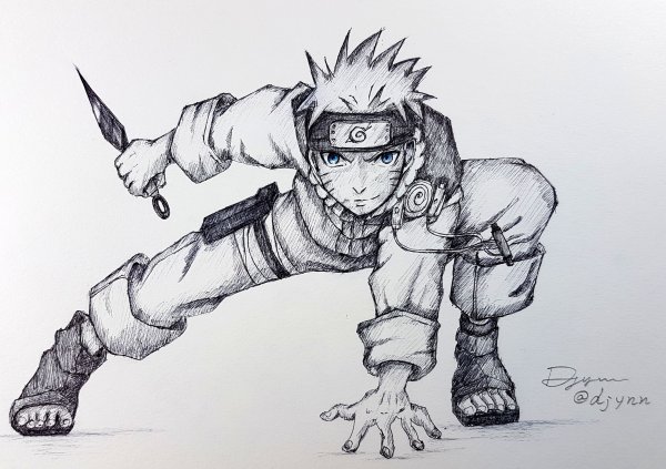 Рисунки персонажей из Наруто