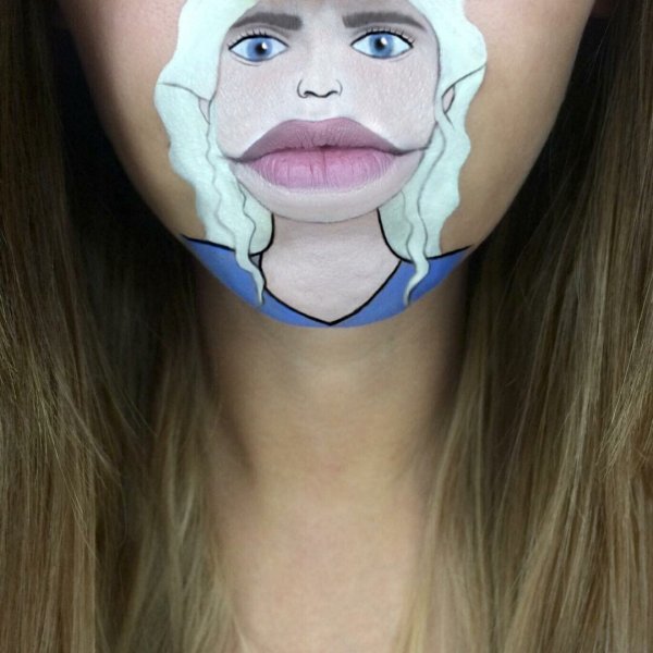 Макияж мультяшных героев на лице