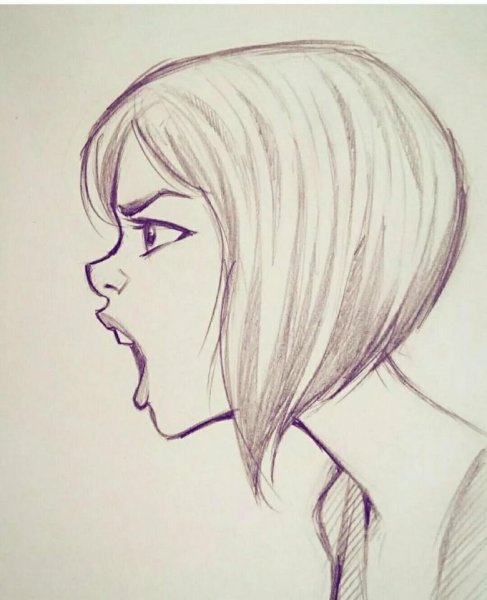 Девушки для срисовки карандашом