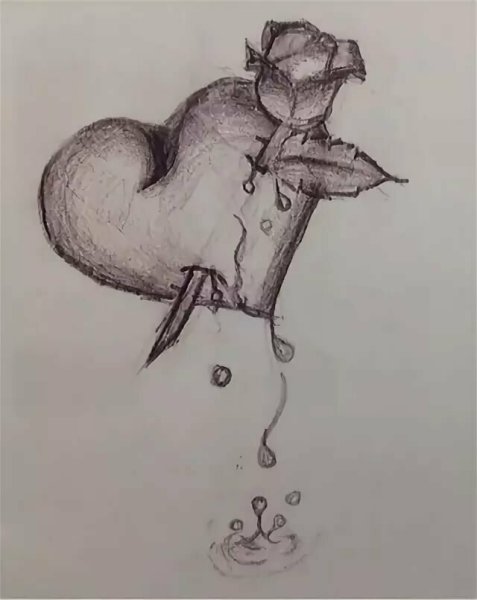 Рисунки карандашом грустные