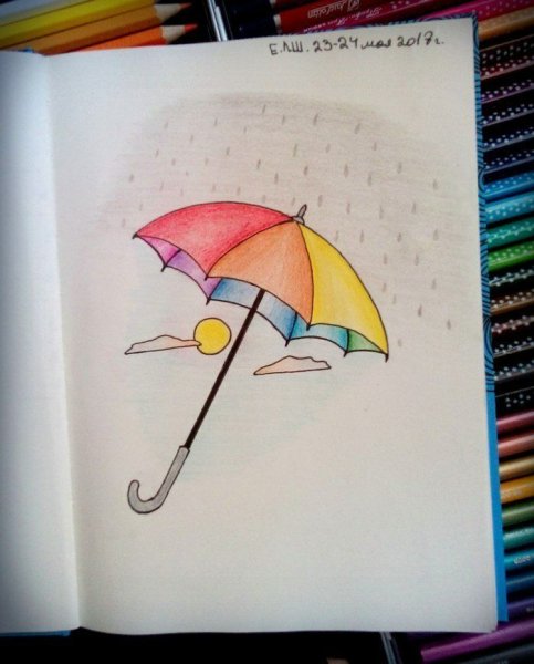 Рисунки для скетчбука легкие разноцветные