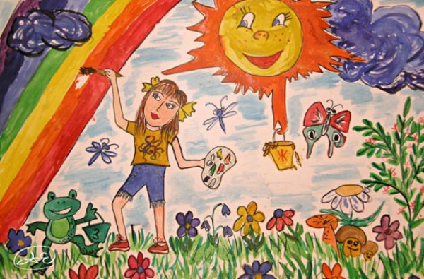 Рисунок на тему летние радости