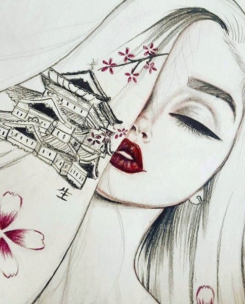 Рисунки карандашом девушки в стиле