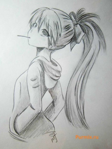 Аниме карандашом