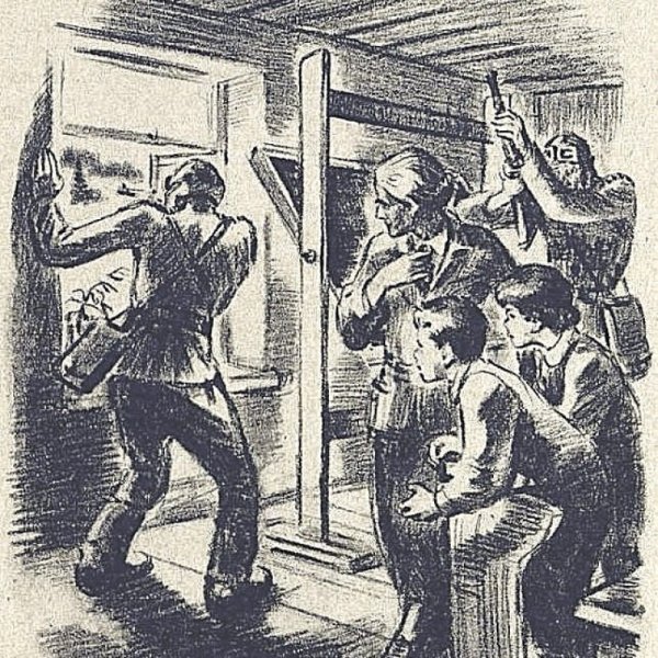 Лев Кассиль у классной доски