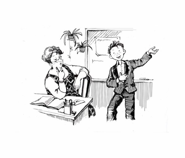 Л Кассиль у классной доски