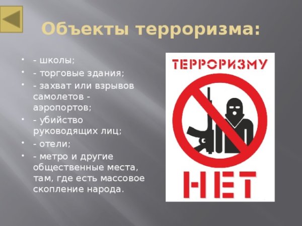 Мы против террора презентация