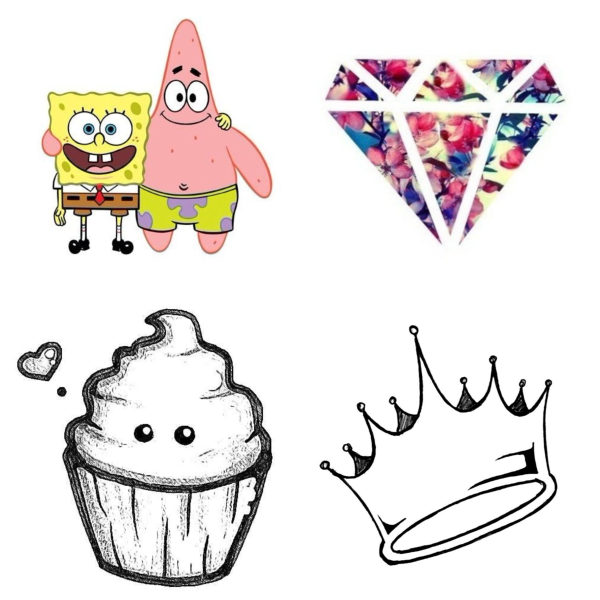 пироженка и корона чб