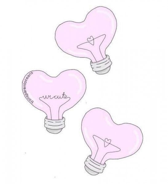 лампочки и сердечки