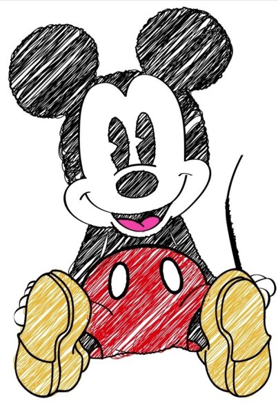 Микки Маус сидит