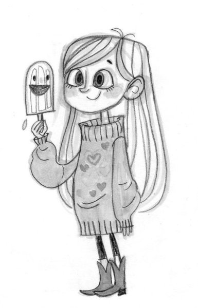 Девочка для срисовки легко