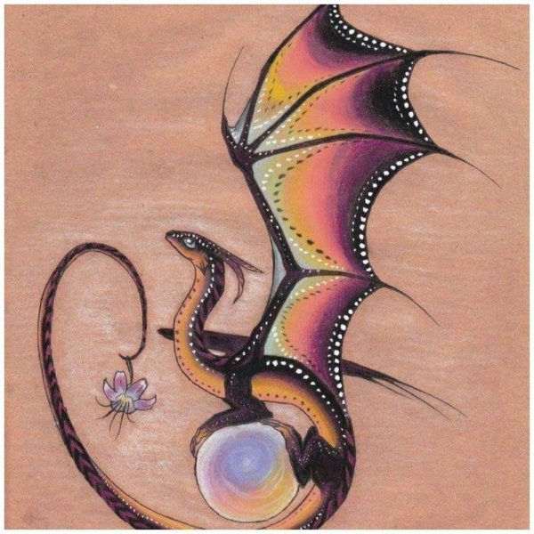 Тату дракон маленький