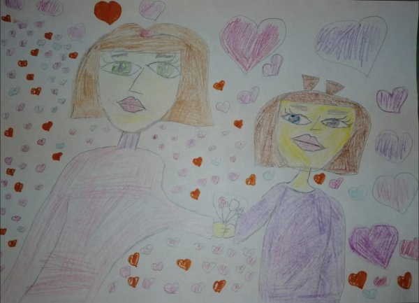 Фото мамы нарисовать