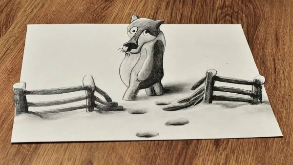 3d рисунки карандашом