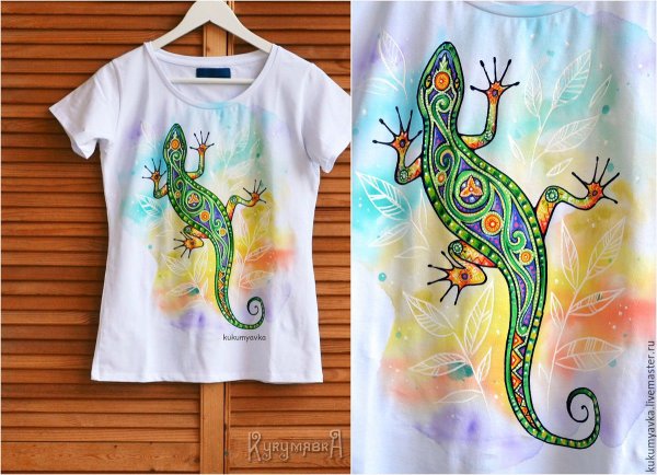 Батик на футболке
