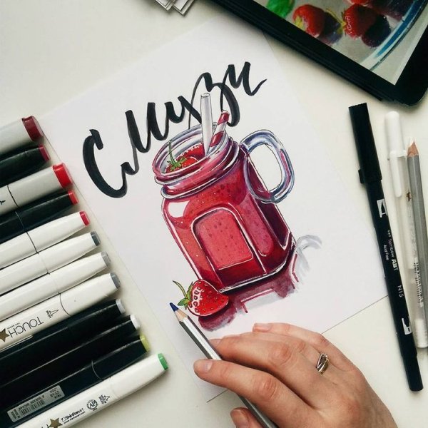 Идеи для скетча маркерами