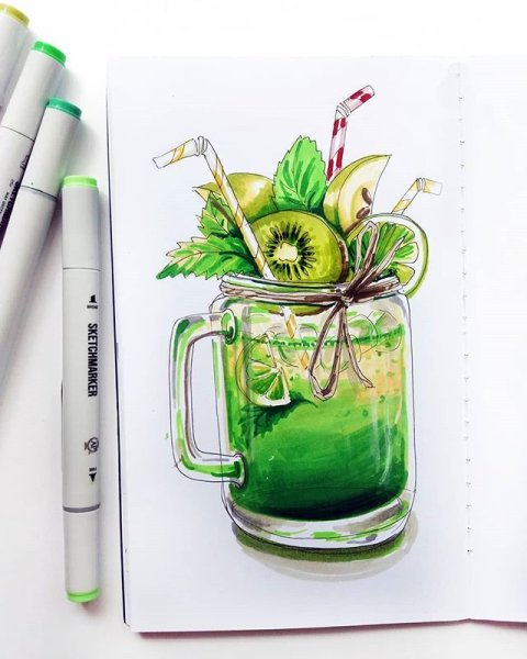 Скетчи маркерами