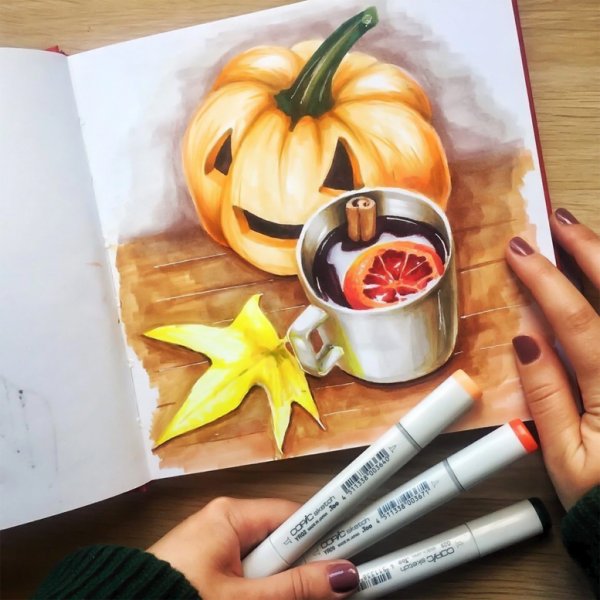 Скетчи маркерами