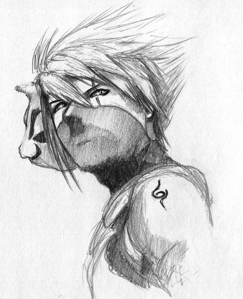 Аниме скетч Какаши