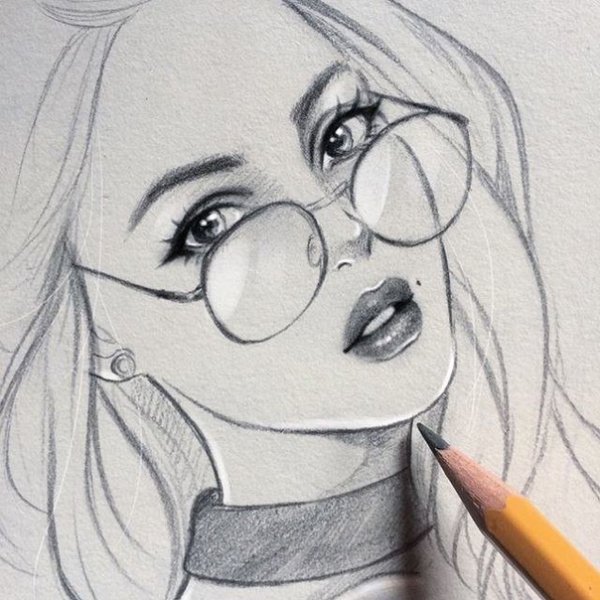 Нарисовать девушку карандашом