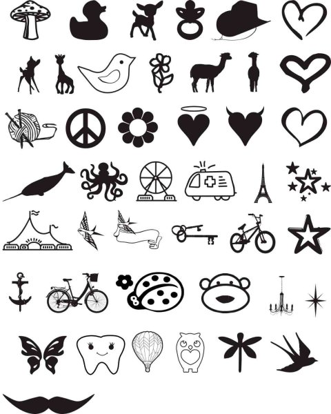 Татуировки эскизы простые