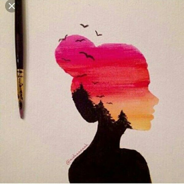 Срисовки лёгкие красками