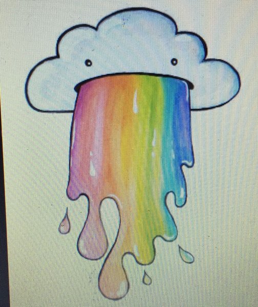 Рисунки красками для срисовки легкие